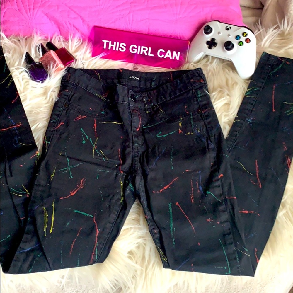 Jo’s Jeans  Paint Splatter Skinny Stretch Jeans